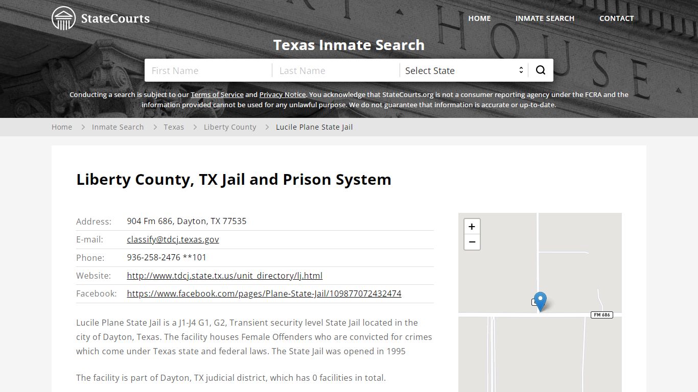 Lucile Plane State Jail Inmate Records Search, Texas ...
